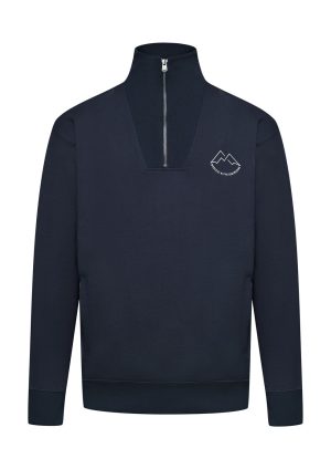 Alpine 390 Hi Q Zip-Washed Navy-Front Alpine 390 Hi Q Zip