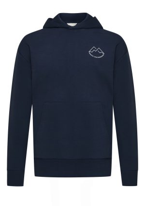 Alpine 390 Hoodie-Washed Navy-Front Alpine 390 Hoodie