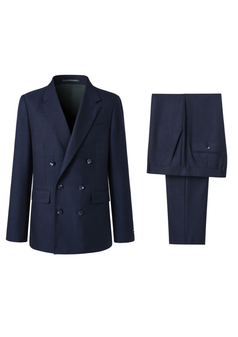 Linen Blend Double Breasted Slim Fit Suit Moncrief