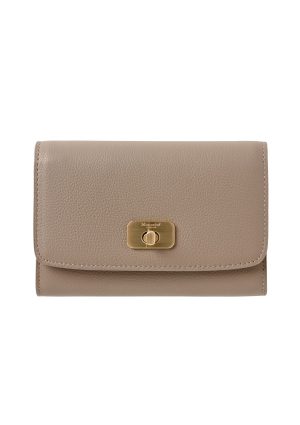 Italian Leather Medium Purse With Clasp