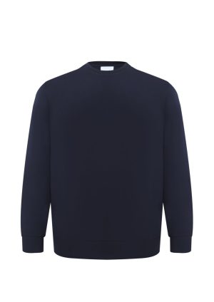 Lounge Crew Sweat-Navy-Front Lounge Crew Sweat