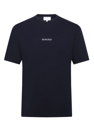 Lounge Tee-Navy-Front Lounge Tee