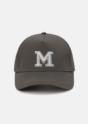 M001 Charcoal M Embroidered Logo Cap