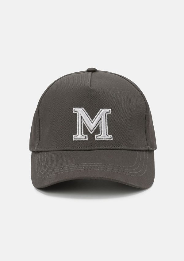 Charcoal M Embroidered Logo Cap