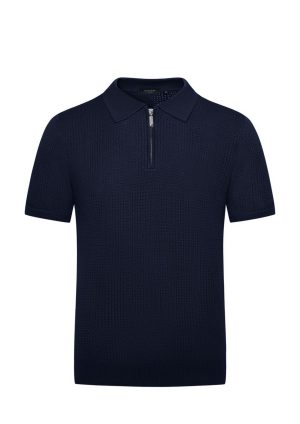 Moncrief Black Andros Zip-Navy-Front Andros Zip