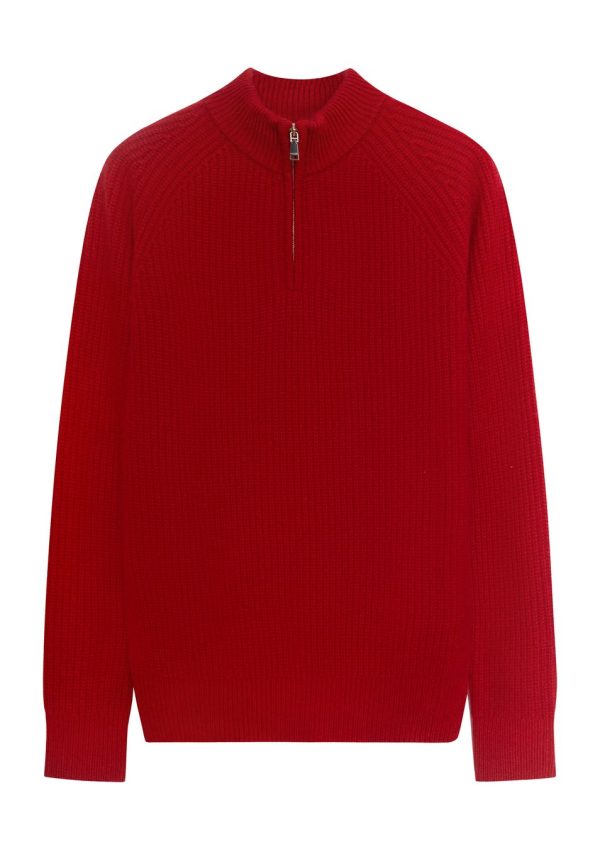 Cashmere Rib Q Zip