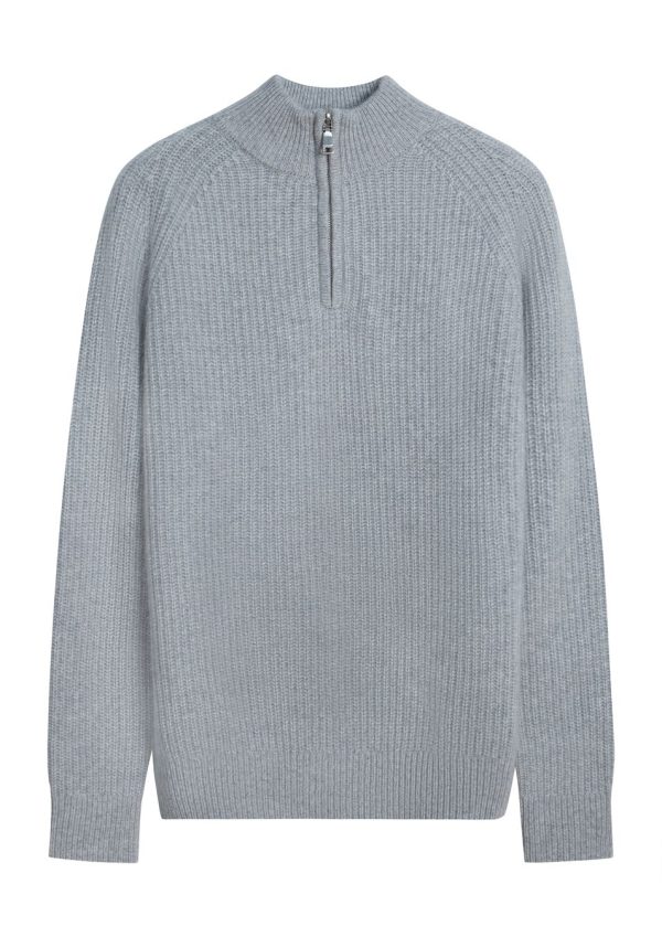 Cashmere Rib Q Zip
