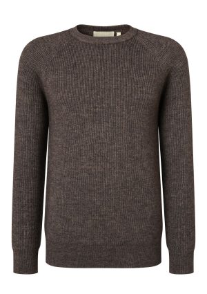 Moncrief Gold M Rib Crew-Coco Mel M Rib Crew