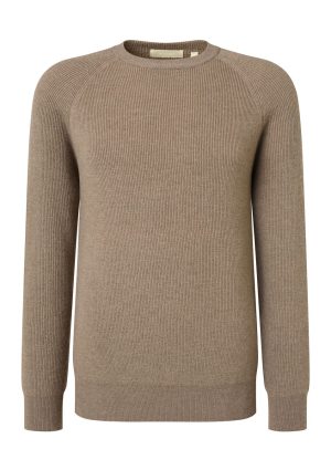Moncrief Gold M Rib Crew-Mushroom M Rib Crew