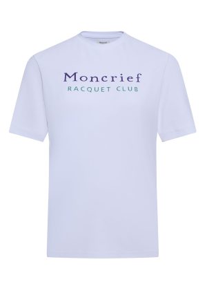 Raquet Tee-White-Front Racquet Tee