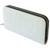 WhitePurse-3 Ladies Zip Around Wallet